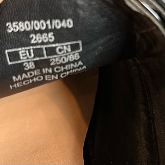 Zara black studded lace up shoes size EU 38 - Picture 7 of 8